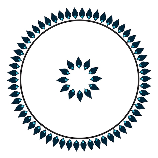 marco de círculo hermoso diseño de mandala
