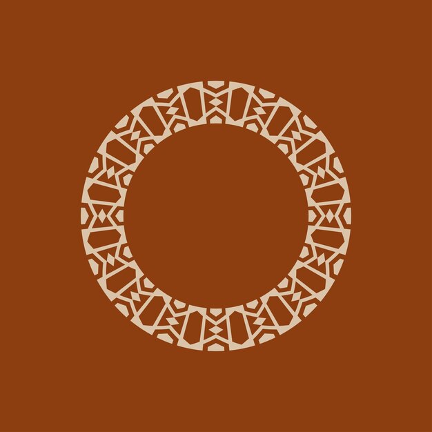 marco de círculo ornamental moderno borda patrón decorativo