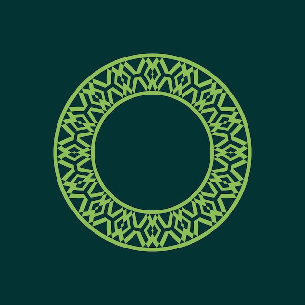 marco de círculo ornamental moderno borda patrón decorativo