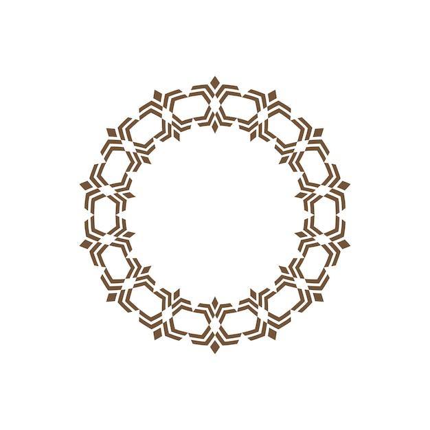 marco de círculo ornamental moderno borda patrón decorativo