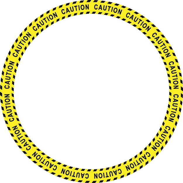 marco de círculo de precaución