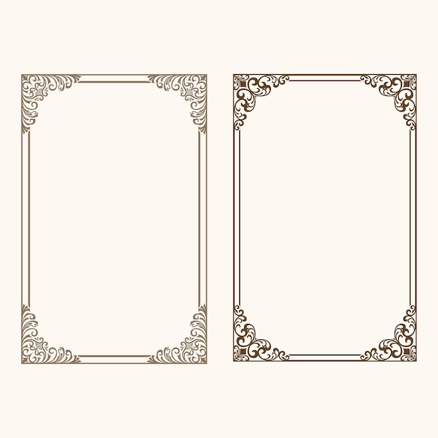 marco conjunto de esquina decorativa marco de frontera cuadrada línea de frontera tarjeta de saludo tarjeta de invitación producto la