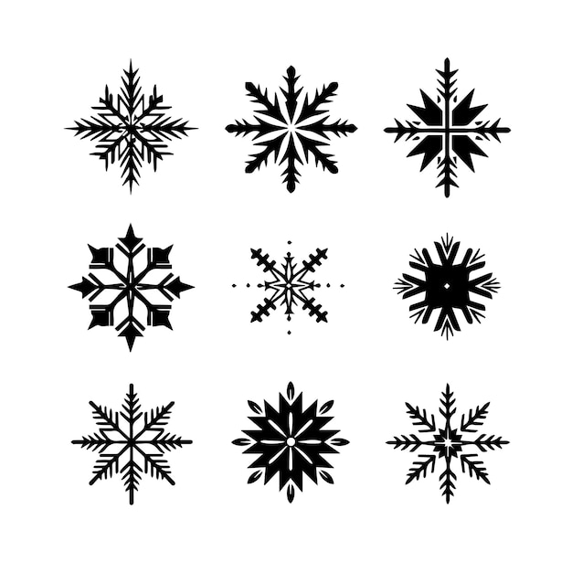 Vector marco de copos de nieve de vector libre para el festival de feliz navidad