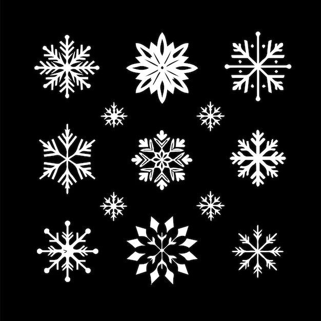 Marco de copos de nieve de vector libre para el festival de feliz navidad