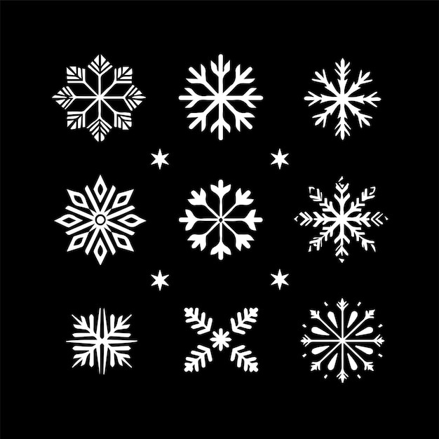 Marco de copos de nieve de vector libre para el festival de feliz navidad