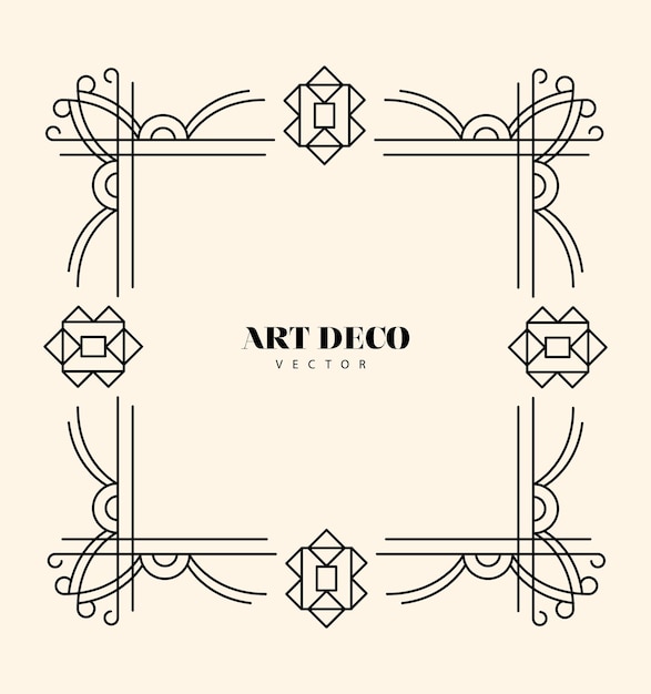 Marco cuadrado art deco