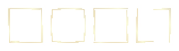 Vector marco cuadrado dorado