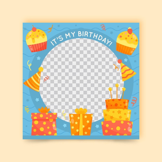 Marco de cumpleaños festivo para Facebook
