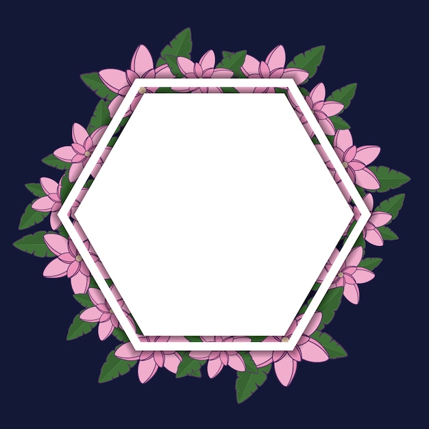 marco decorativo hexagonal