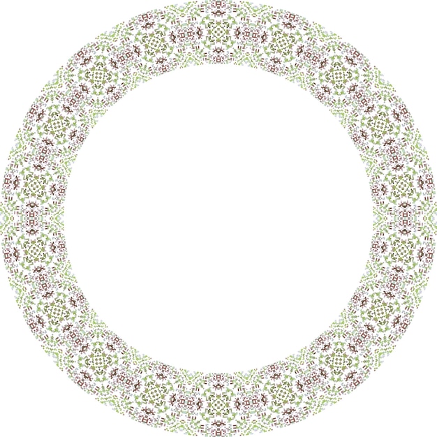 Marco decorativo con motivos florales Elemento elegante para el diseño en lugar de estilo oriental para el texto F