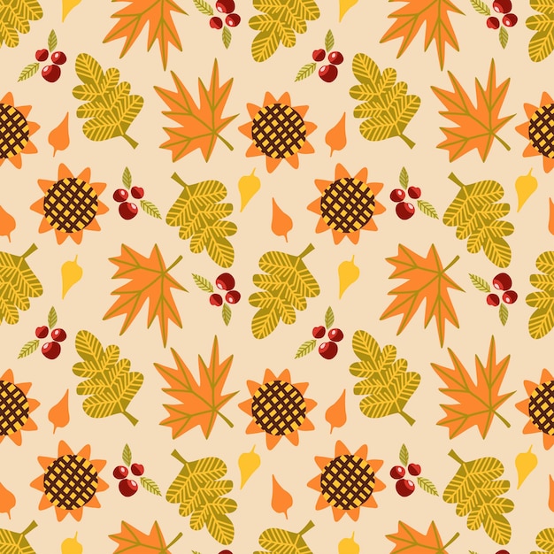 Marco decorativo vectorial de la temporada de otoño con hojas y setos de otoño dibujados a mano
