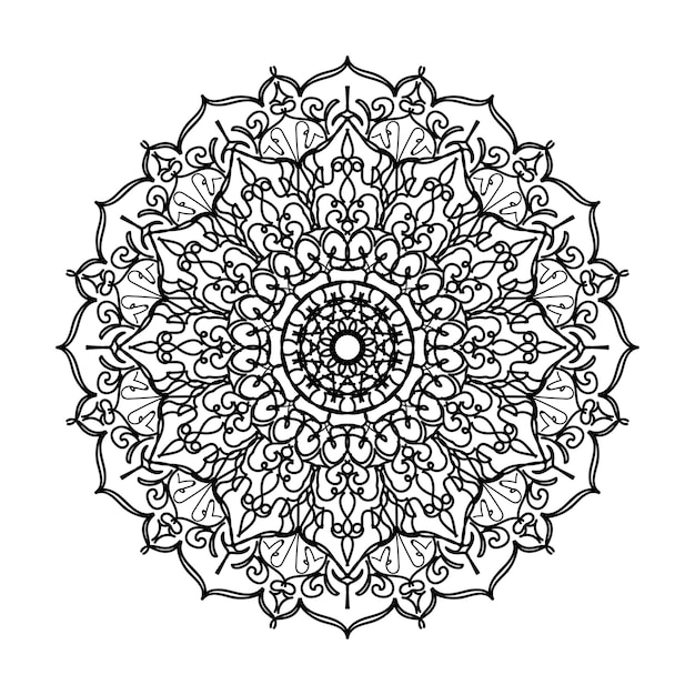 Marco dibujado a mano con mandala. decoración en adornos de garabatos orientales étnicos.