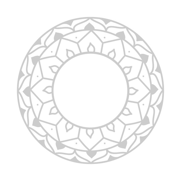 marco de diseño floral de mandala geométrico decorativo