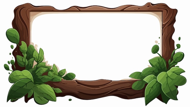 Marco de diseño vectorial de chocolate con elemento verde