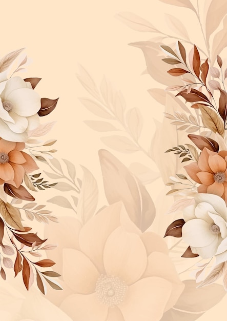 Marco de diseño vectorial moderno de moda marrón beige y blanco
