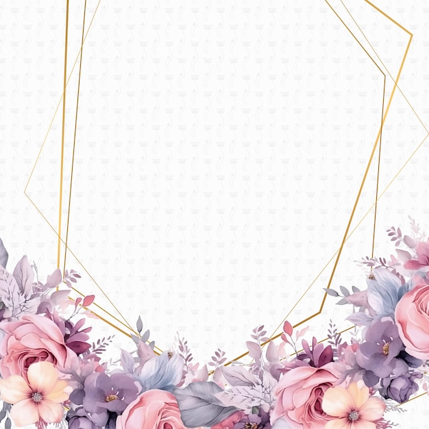Marco de diseño vectorial moderno de moda rosa y púrpura Template de boho de otoño de fondo