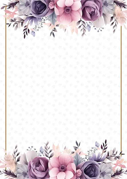 Marco de diseño vectorial moderno de moda rosa y púrpura Template de boho de otoño de fondo