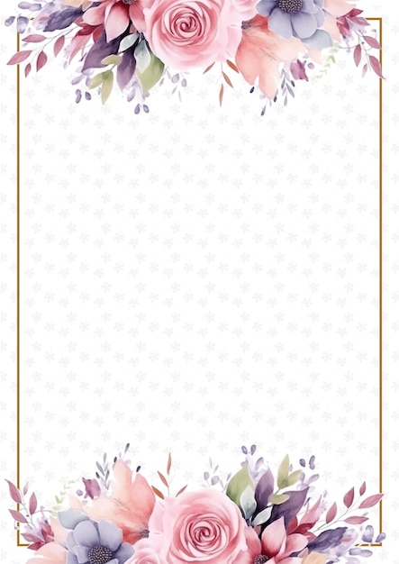 Marco de diseño vectorial rosa moderno de moda Template de boho de otoño de fondo