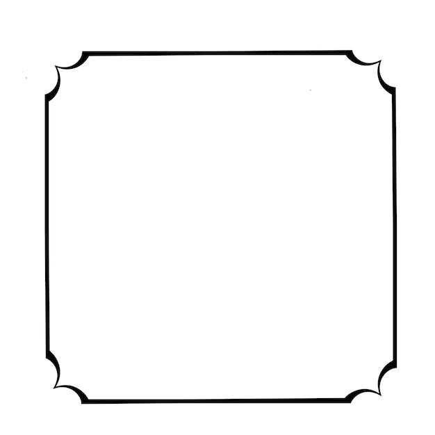Marco de diseños en blanco y negro