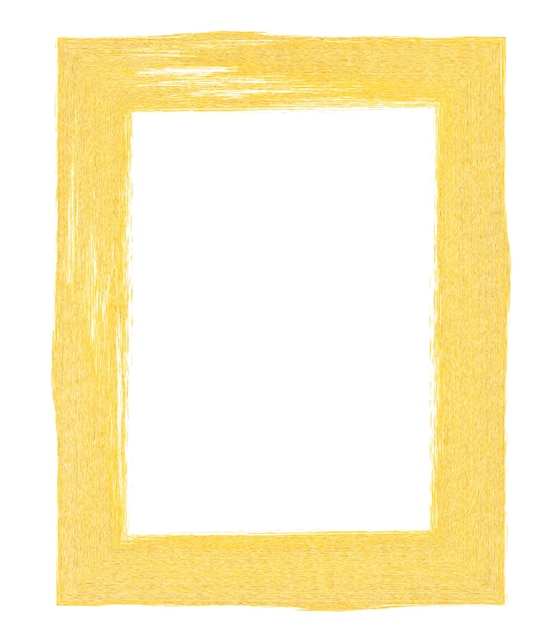 Marco dorado aislado sobre fondo blanco.