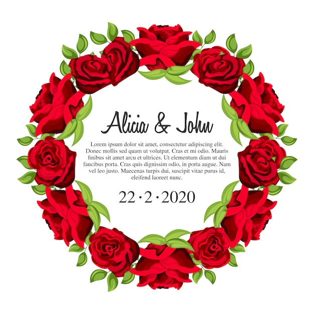 marco floral de la acuarela para la invitación de la boda