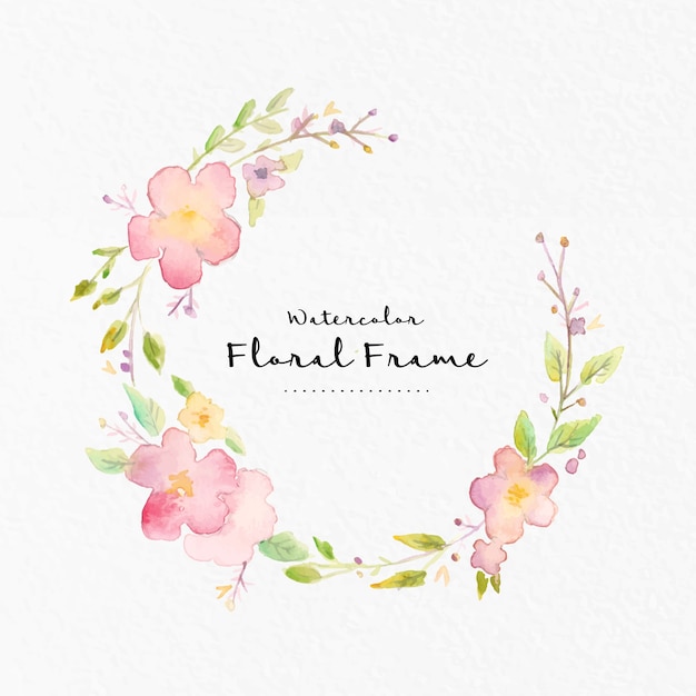 Marco floral de acuarela