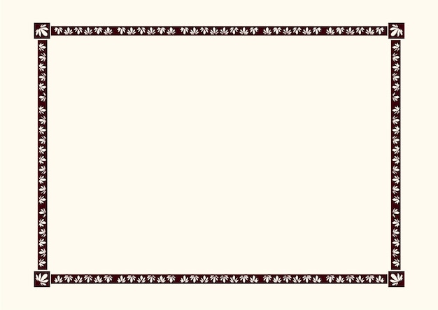 Marco floral caligráfico dibujado a mano elemento de diseño de caligrafía artística
