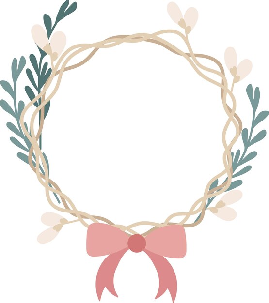 Marco floral circular con arco