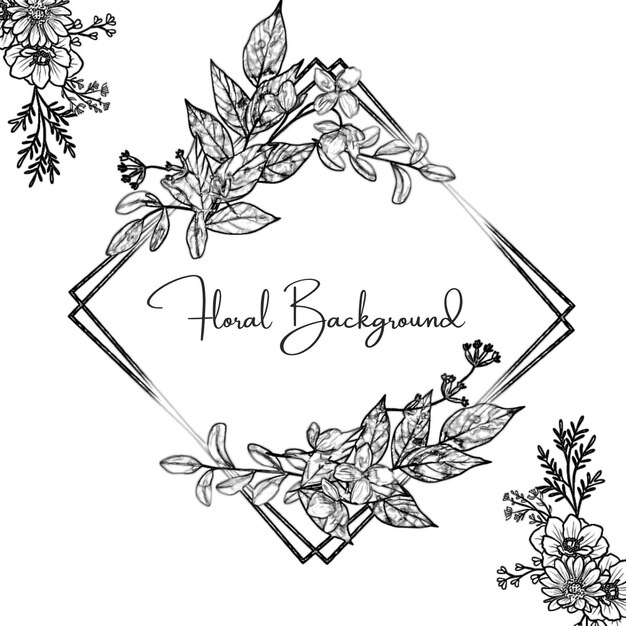 Marco floral decorativo