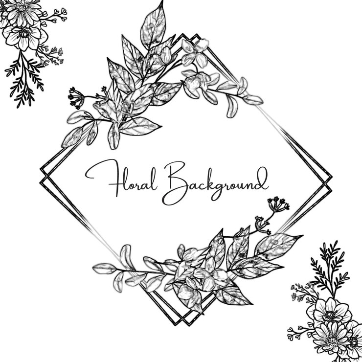 Marco floral decorativo