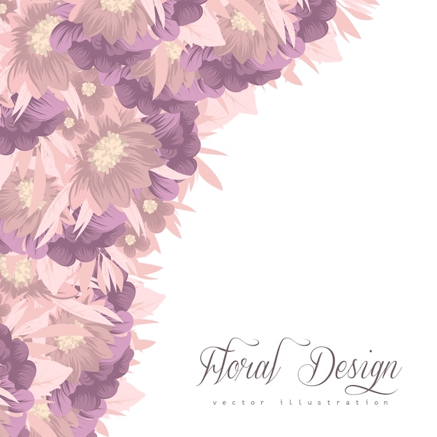 Marco floral con flores de colores.