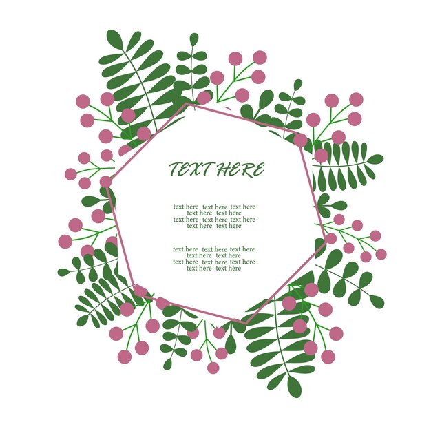 Marco floral para invitaciones a eventos y felicitaciones Guardar la fecha Novia y novio Ilustración vectorial