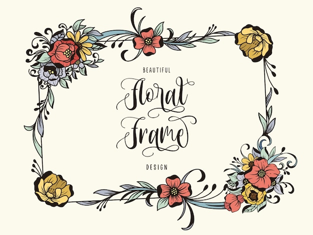 Marco floral ornamental