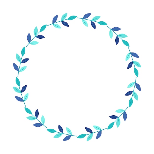 Marco floral de primavera dibujado a mano por vector en blanco