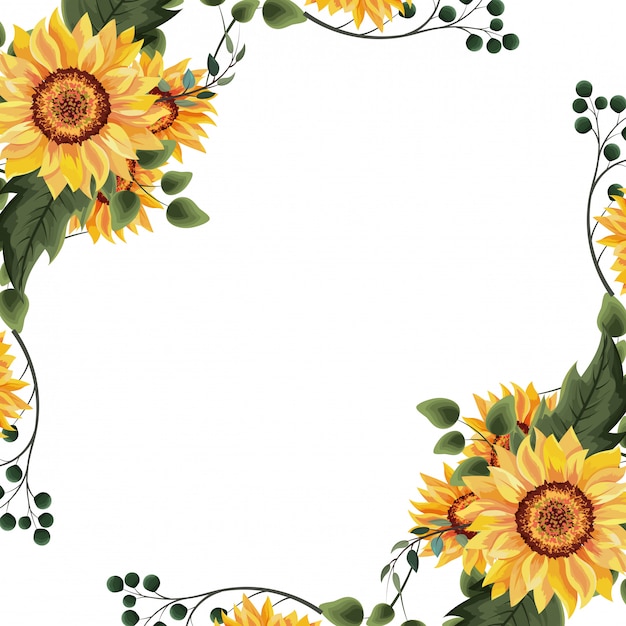 Marco floral de primavera