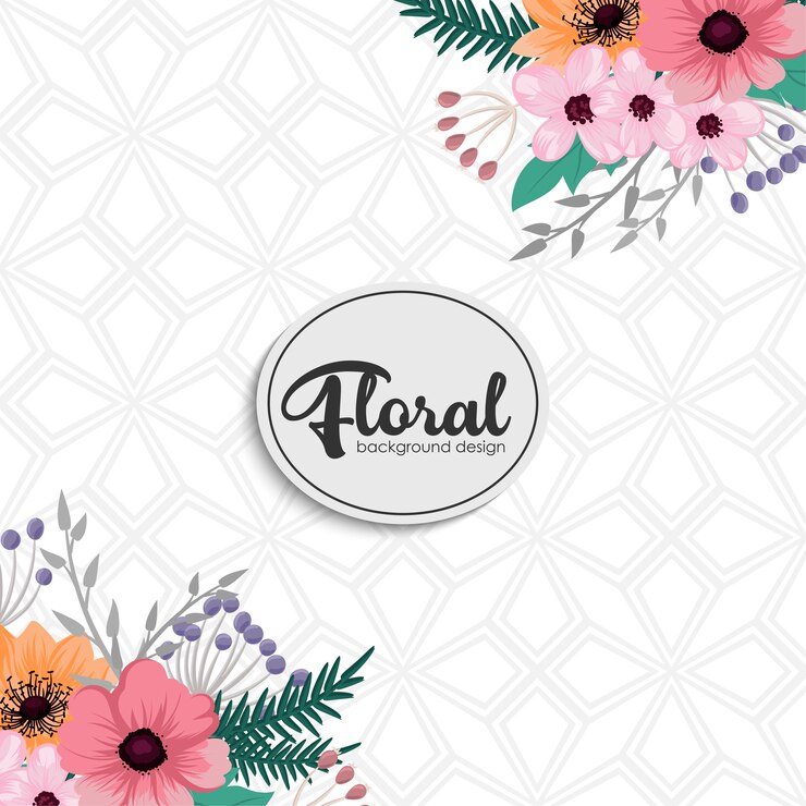 Vector marco floral para su texto.