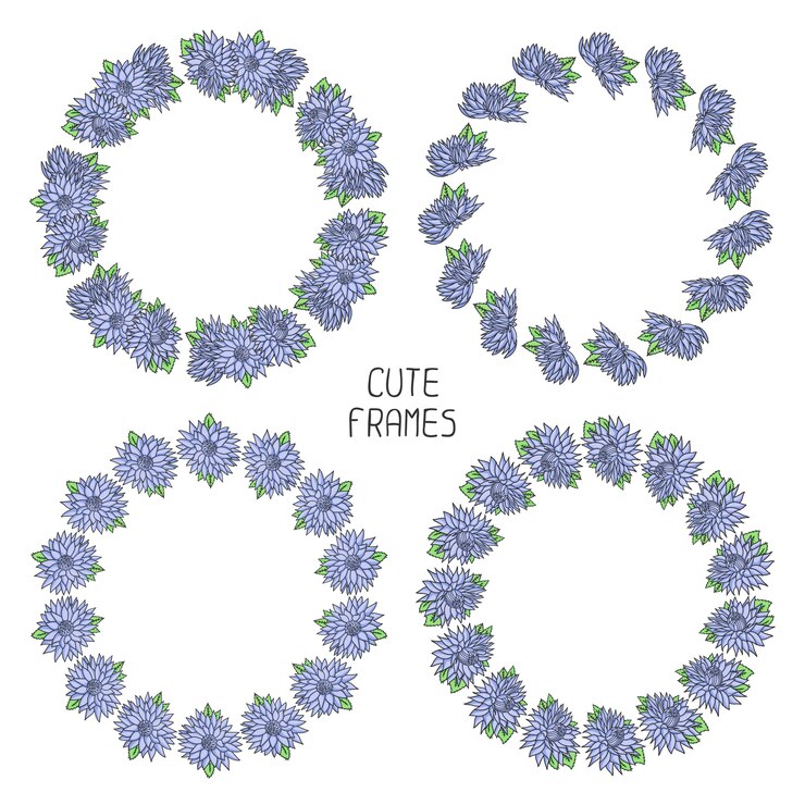 Vector marco floral de vector