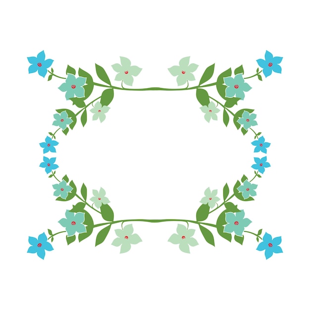 Marco floral vectorial Elemento de diseño decorativo