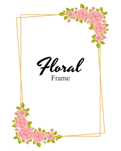 Marco floral vectorial