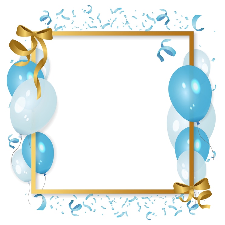 Vector marco de fondo de celebración con globos