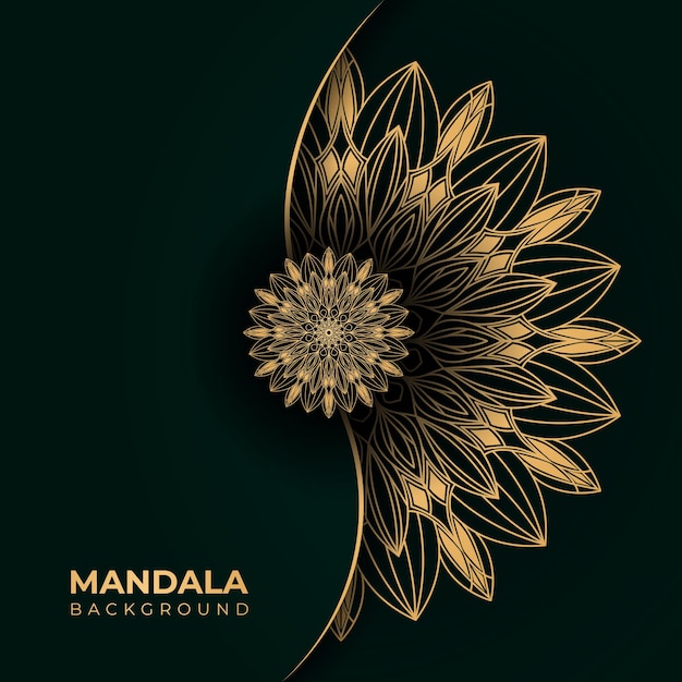 Marco y fondo de diseño de mandala de lujo