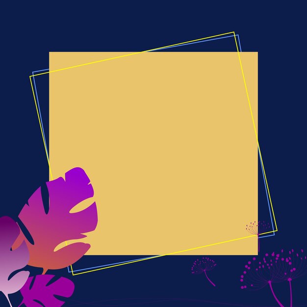 Marco de fondo floral abstracto volante signo digital y diseño conceptual vector editable