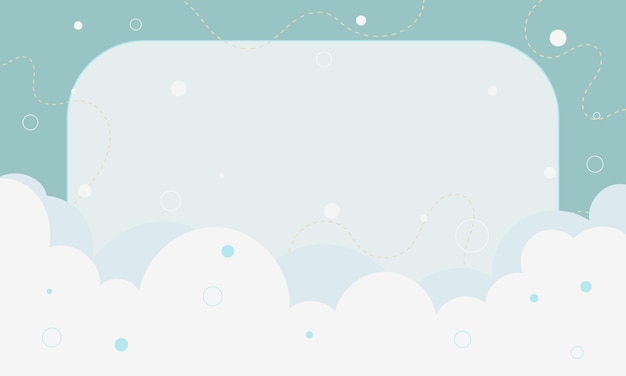 El marco de fondo del paisaje abstracto Cute Kawaii