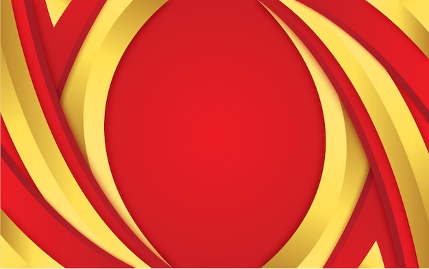 marco de fondo rojo y dorado de lujo diseño elegante para cartel de premio de estandarte con espacio vacío