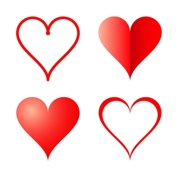 Marco de forma de corazón de vector aislado sobre fondo blanco