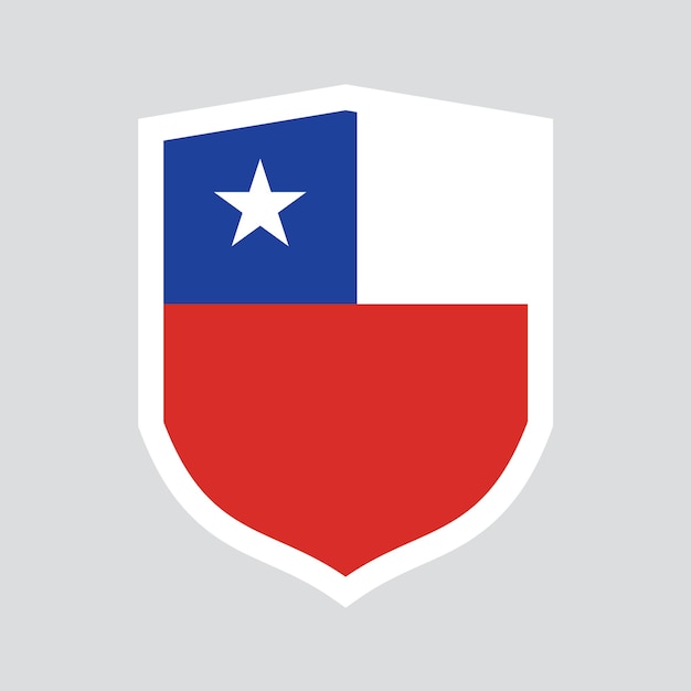 Marco en forma de escudo de bandera de Chile