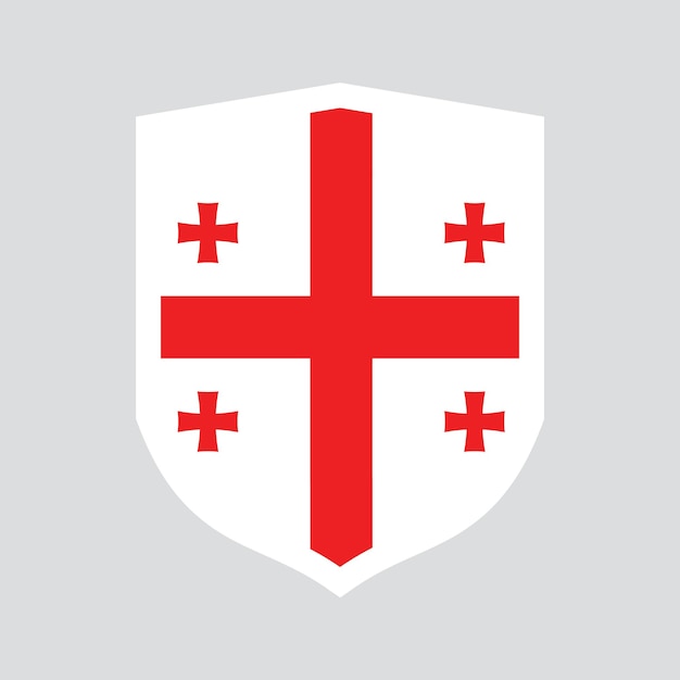 Marco en forma de escudo de la bandera de Georgia