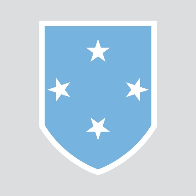 Marco en forma de escudo de la bandera de Micronesia