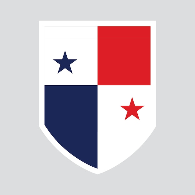 Marco en forma de escudo de la bandera de Panamá