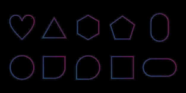 Marco de la forma de la línea de gradiente